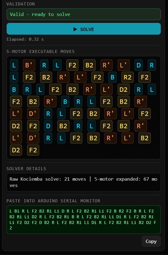 Kociemba plans the solve